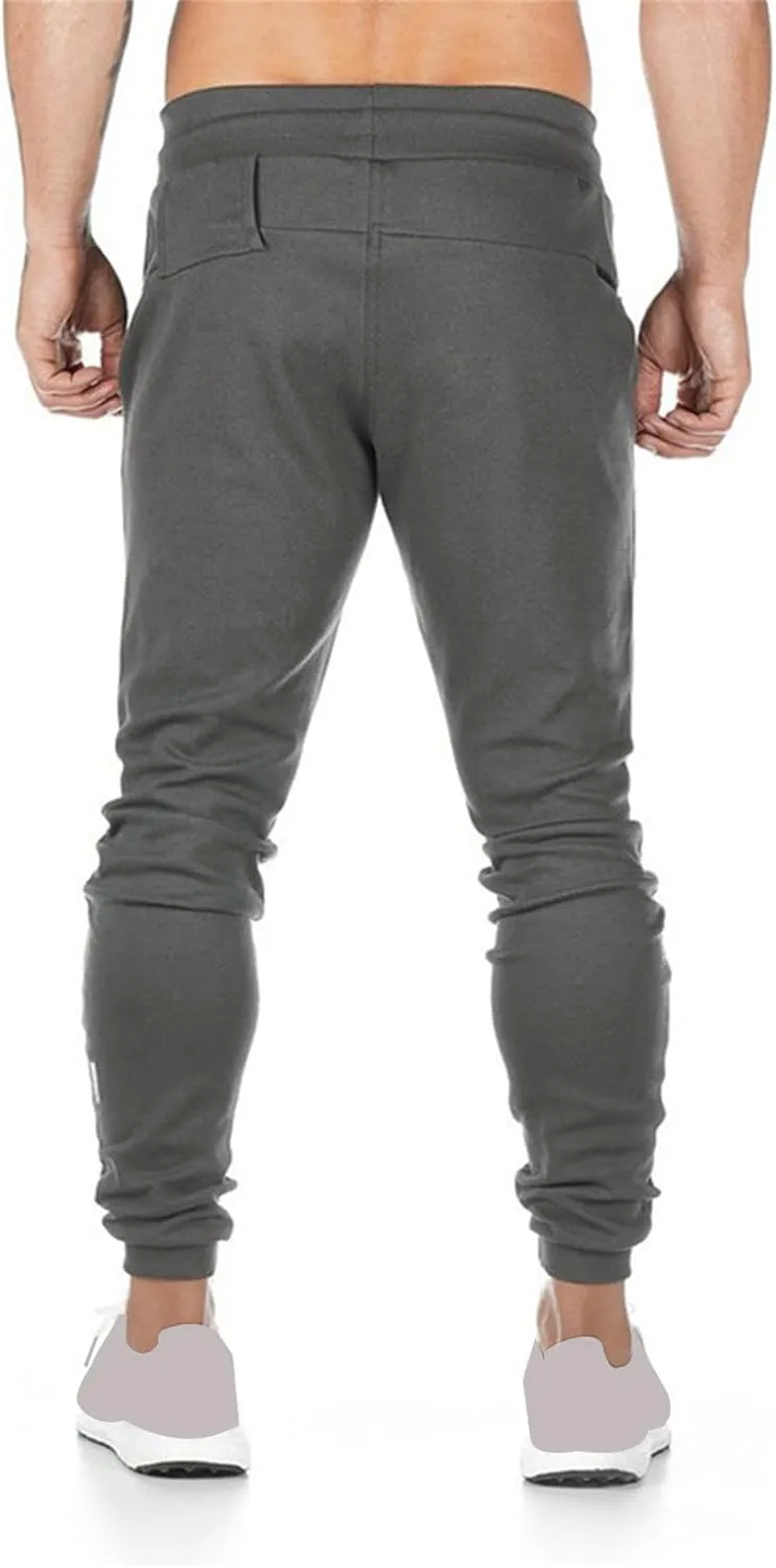 Men's Lightweight Athletic Running Pants Slim Fit Workout Pants with Zipper Pockets for Performance Comfort Everyday Wear