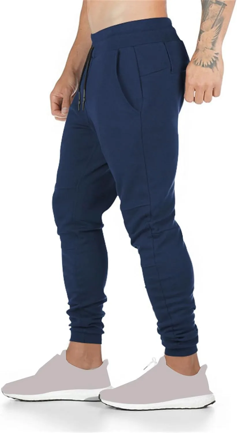 Men's Lightweight Athletic Running Pants Slim Fit Workout Pants with Zipper Pockets for Performance Comfort Everyday Wear