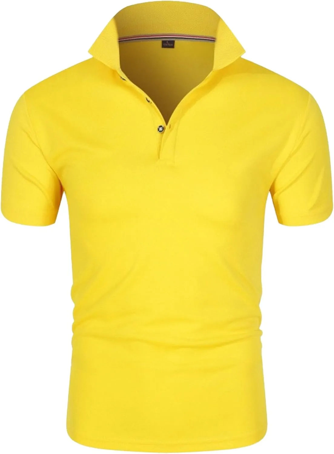 Men's Lightweight Golf Polo Shirts Summer Business Short Sleeve T-Shirts Stylish Lapel Casual Slim Fit Tee