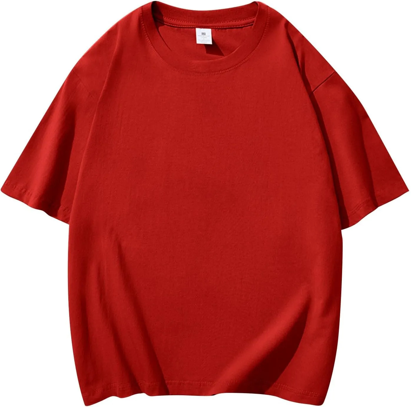 Mens Oversize Pullover Solid Color Casual Tees Fashion Drop Shoulder Short Sleeve Tshirts