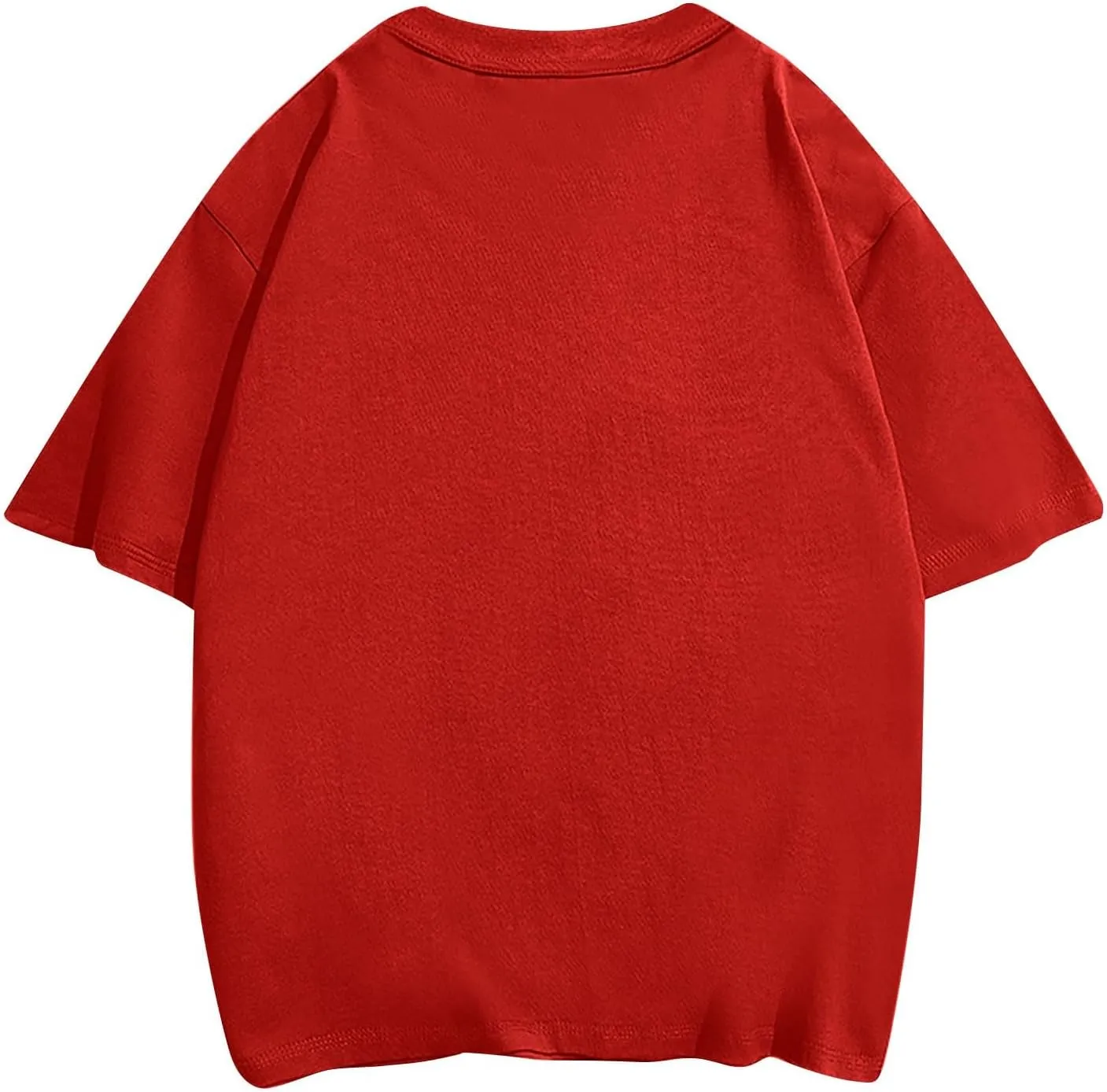 Mens Oversize Pullover Solid Color Casual Tees Fashion Drop Shoulder Short Sleeve Tshirts