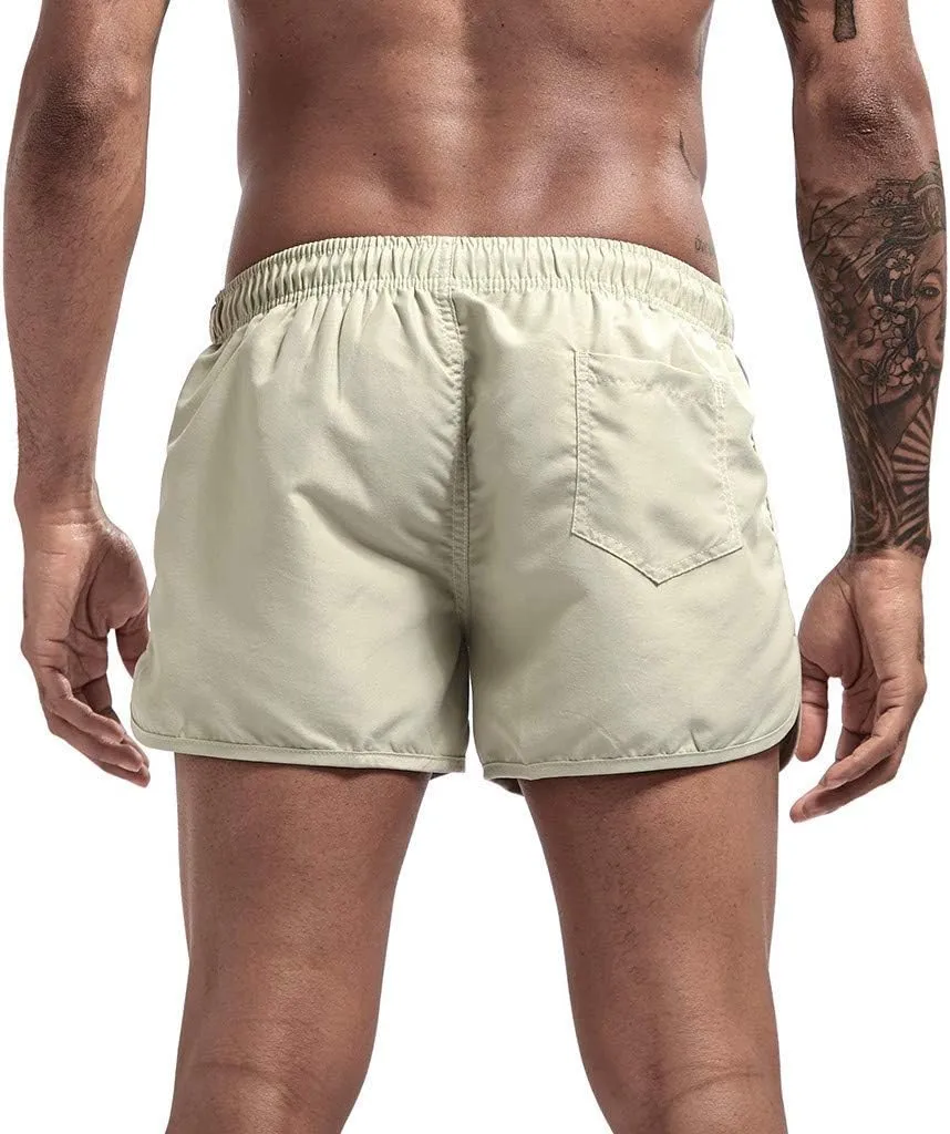 Men's Shorts Summer Beach Slim-Fit 5" Flat-Front Lightweight Comfort Stretch Chino Short Drawstring Walk Shorts
