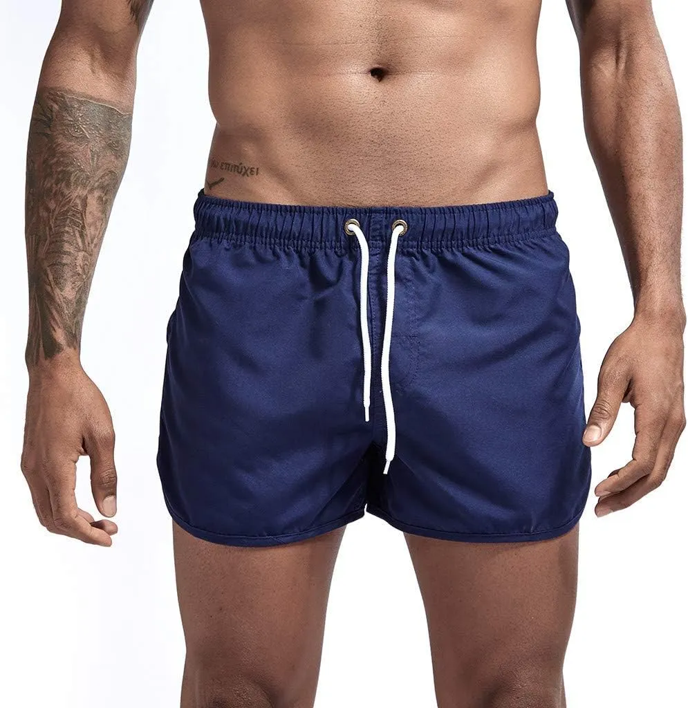 Men's Shorts Summer Beach Slim-Fit 5" Flat-Front Lightweight Comfort Stretch Chino Short Drawstring Walk Shorts