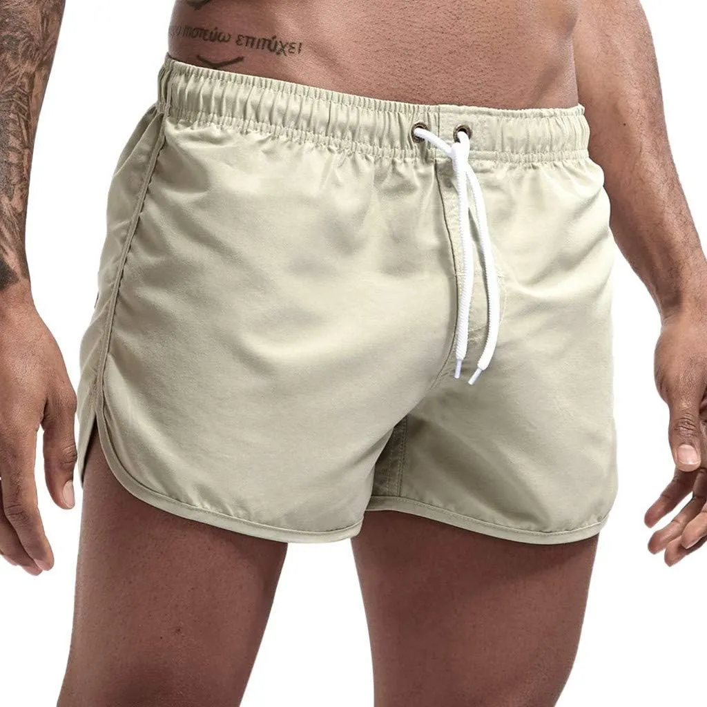 Men's Shorts Summer Beach Slim-Fit 5" Flat-Front Lightweight Comfort Stretch Chino Short Drawstring Walk Shorts
