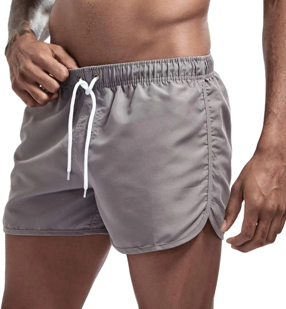 Men's Shorts Summer Beach Slim-Fit 5" Flat-Front Lightweight Comfort Stretch Chino Short Drawstring Walk Shorts