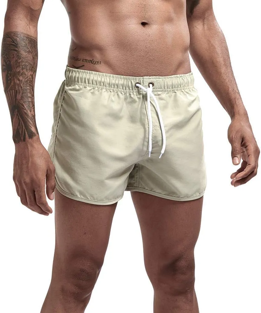 Men's Shorts Summer Beach Slim-Fit 5" Flat-Front Lightweight Comfort Stretch Chino Short Drawstring Walk Shorts