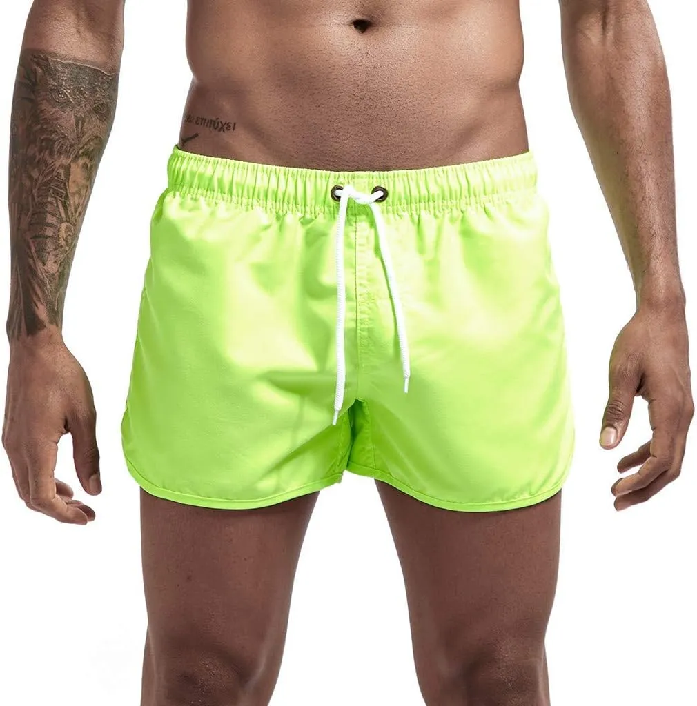 Men's Shorts Summer Beach Slim-Fit 5" Flat-Front Lightweight Comfort Stretch Chino Short Drawstring Walk Shorts
