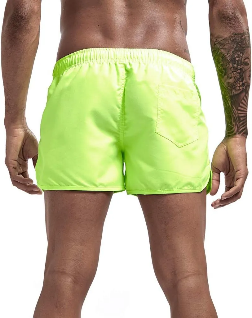 Men's Shorts Summer Beach Slim-Fit 5" Flat-Front Lightweight Comfort Stretch Chino Short Drawstring Walk Shorts