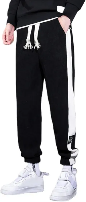 Mens Sweatpants with Pockets Big and Tall Fit Twill Joggers Multi-Pockets Cargo Pants Sweatpants for Men Men's Khaki