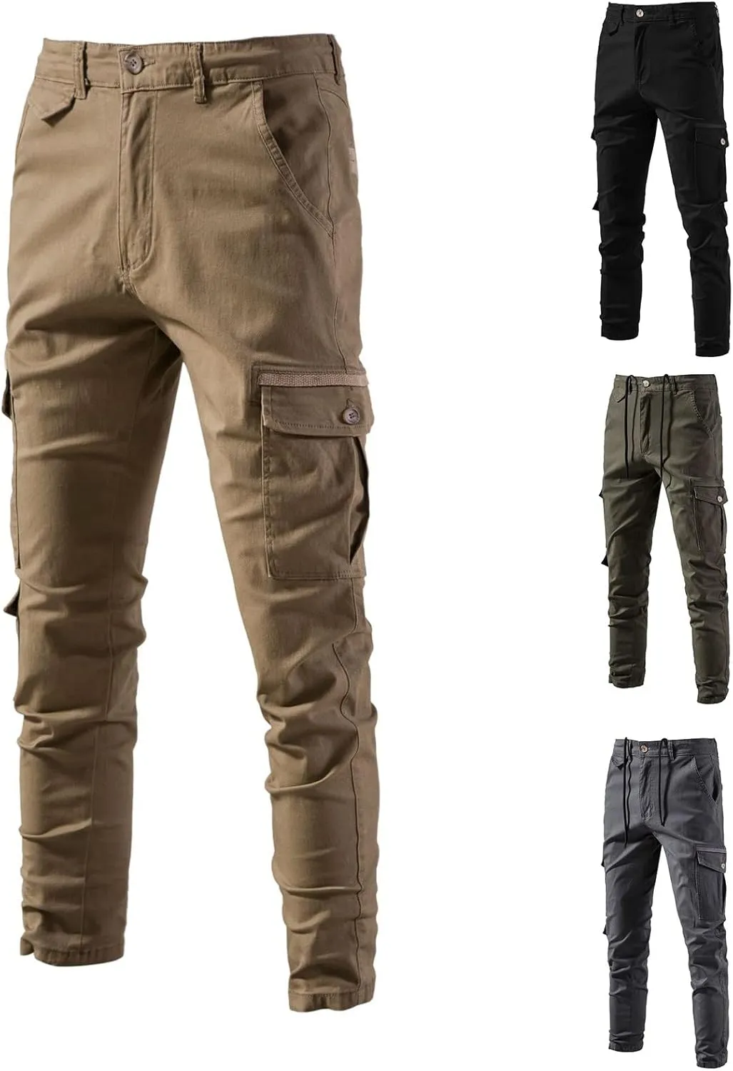Mens Sweatpants with Pockets Big and Tall Men's Casual Jogger Drawstring Workout Mens Cargo Pants Lightweight Trousers