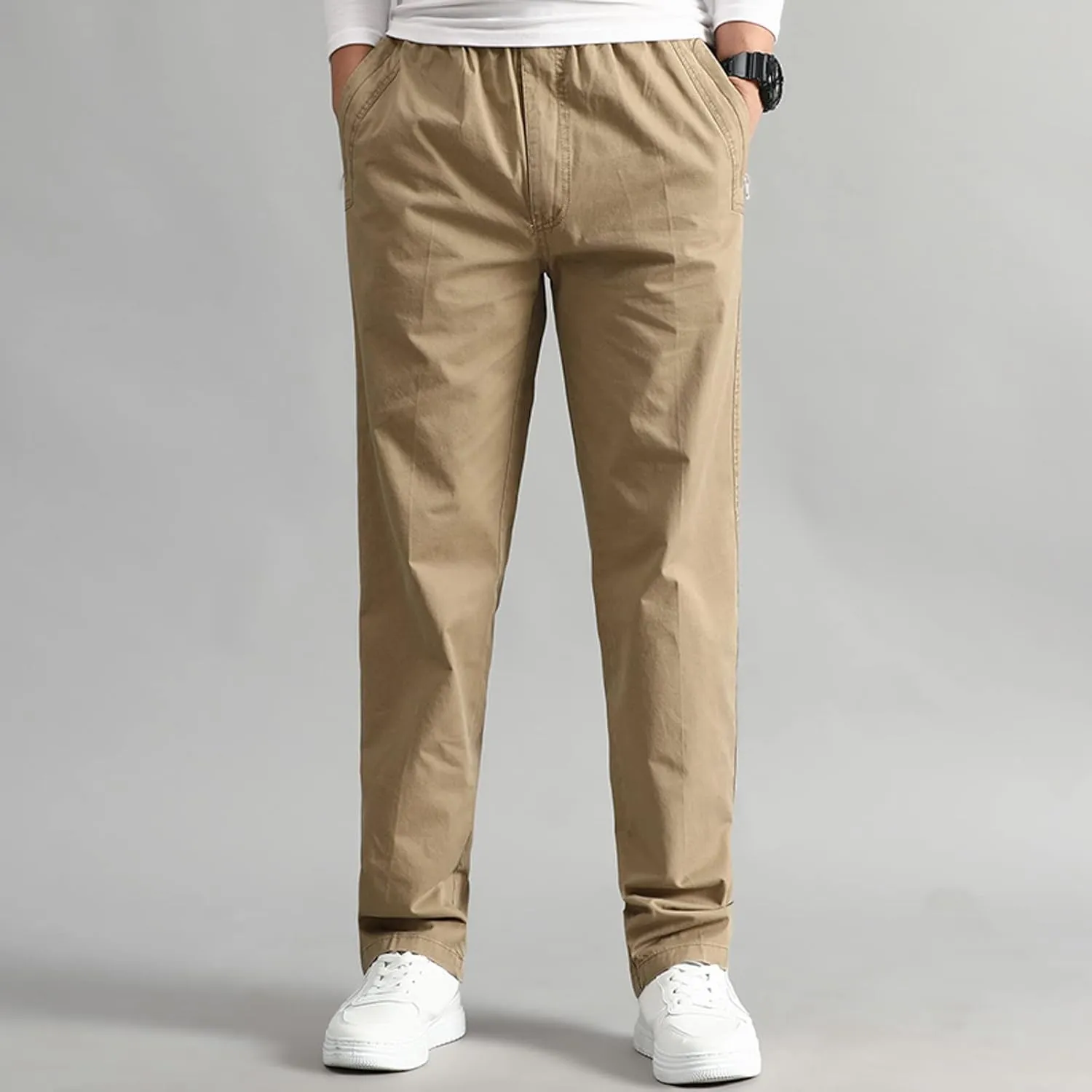 Mens Sweatpants with Pockets Big and Tall Pants Lightweight Hiking Workout Jogger Mens Streetwear Reflective Tactical