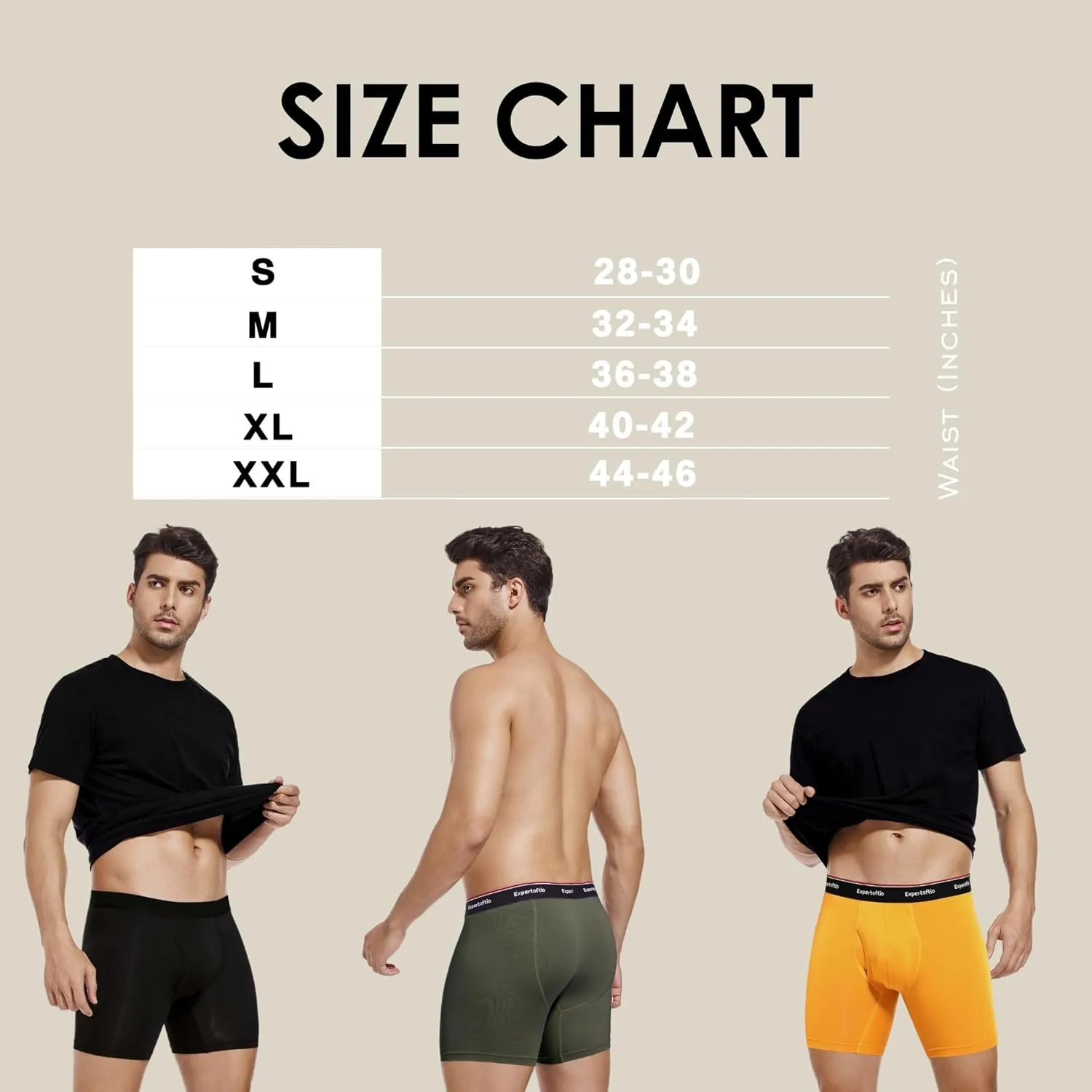 Men's Underwear Viscose from Bamboo Mens Boxer Briefs 6 Inch, Moisture Wicking Underwear for Men Pack, Open Fly