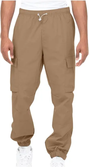 Mens Workout Cargo Sweatpants Pants Men's Sweatpants Slim Fit Tapered Gym Running Workout Pants Athletic Drawstring