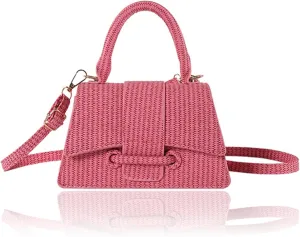 Mini Handbag Purse for Women PU Leather Top Handle Evening Bag,Cute Small Crossbody Clutch Wallet