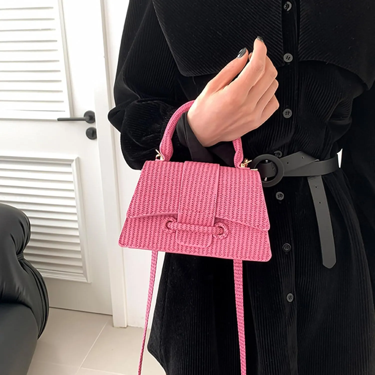 Mini Handbag Purse for Women PU Leather Top Handle Evening Bag,Cute Small Crossbody Clutch Wallet