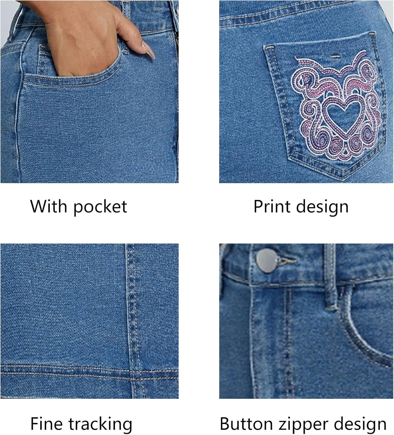Mini Skirts for Women,Sexy High Waisted Summer Dress,Trendy Jean Skirts Clothes with Pockets,for Everyday Wear