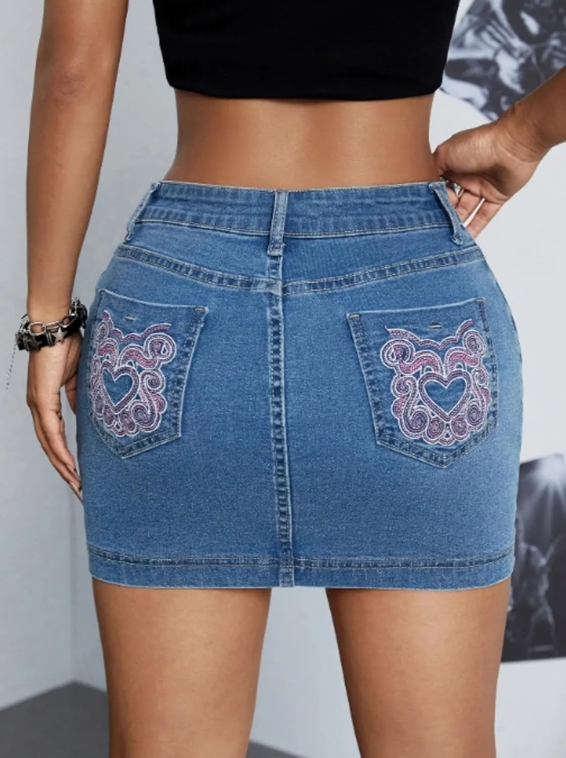 Mini Skirts for Women,Sexy High Waisted Summer Dress,Trendy Jean Skirts Clothes with Pockets,for Everyday Wear