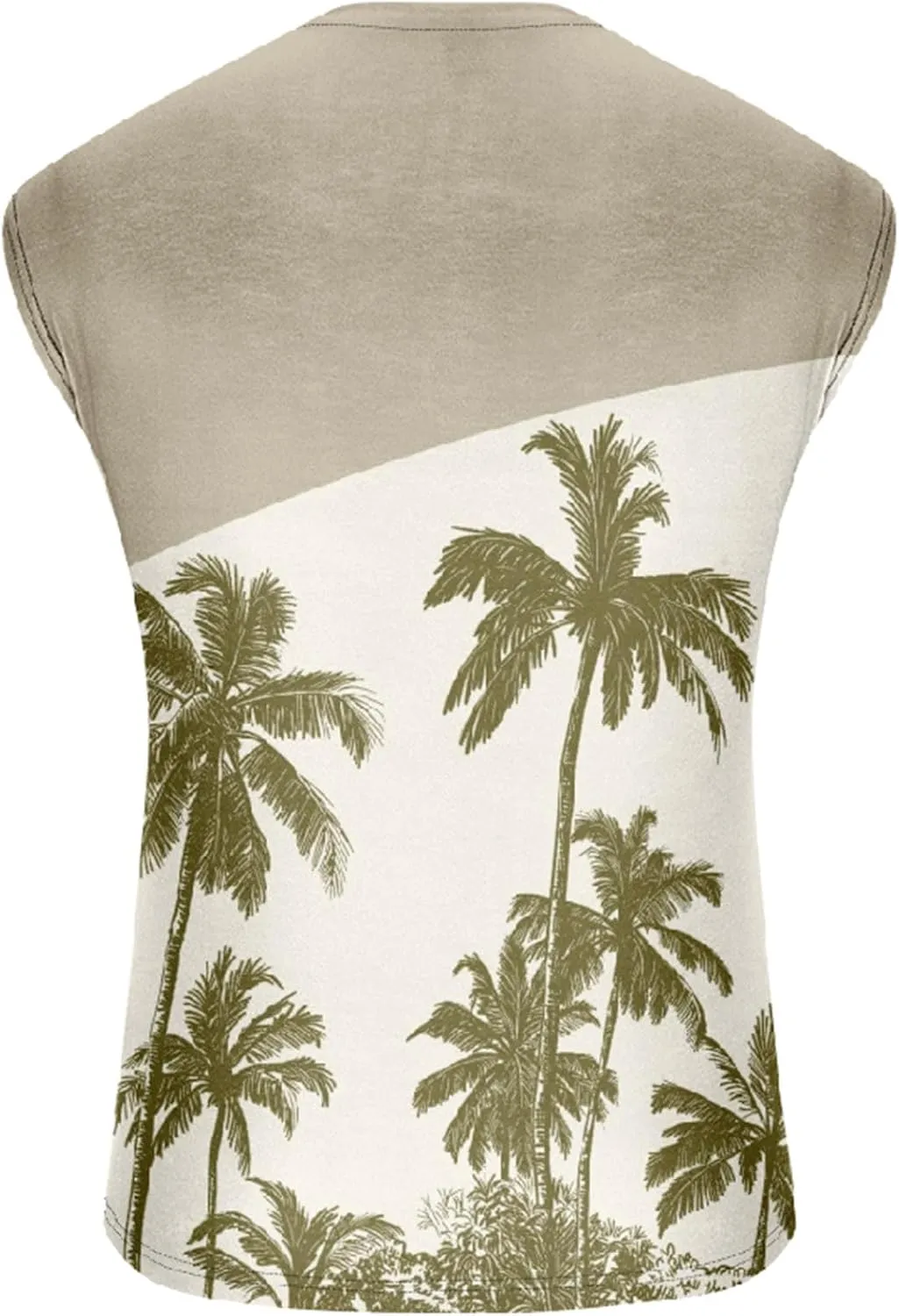 Muscularfit Funny Print Graphic Tee Shirts Mens Summer Casual Loose Sleeveless Crew Neck Tank Tops Hawaiian Beach Vest Shirts