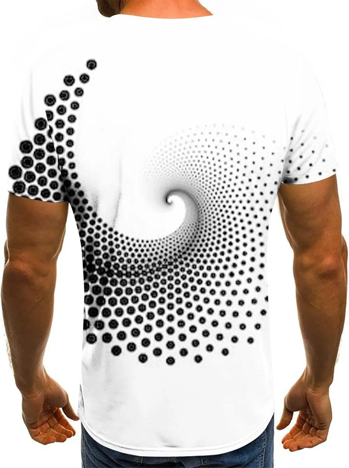 Muscularfit T Shirts for Men 2023 Light Weight Crew Neck Short Sleeve Summer Shirt Casual Loose Short Sleeve 3D Print Shirts