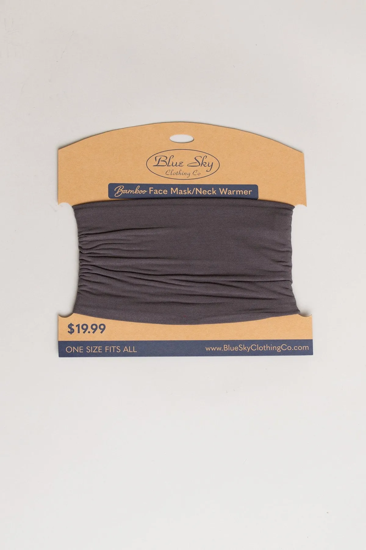 Neck Warmer/Face Cover, Charcoal, Bamboo