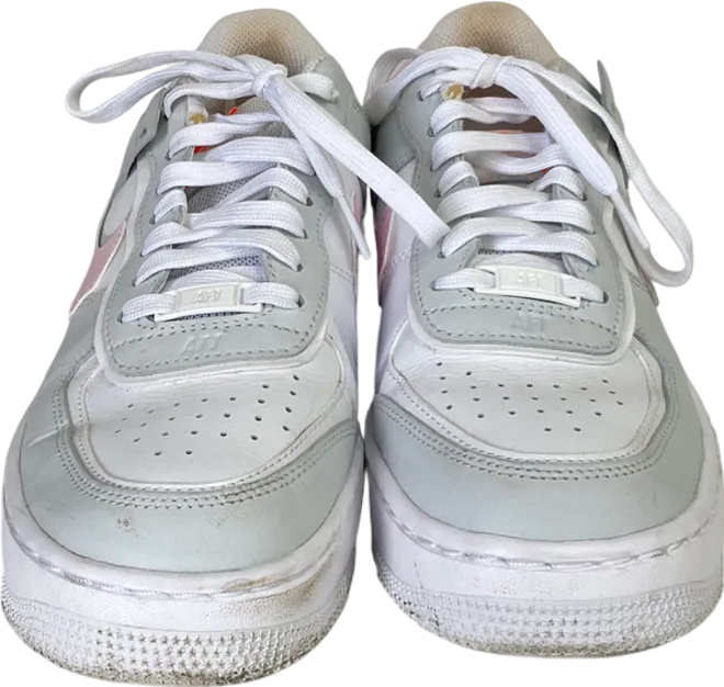 Nike White Air Force 1 Shadow Photon Dust Pink Foam Trainer UK 6 EU 39 