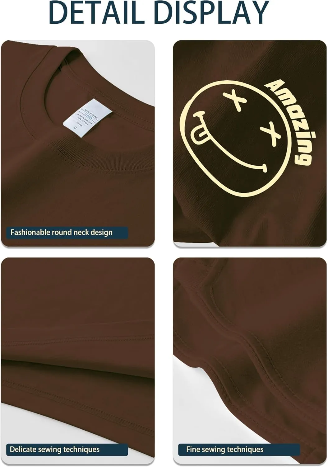 Oversized Graphic Tshirt for Men Funny Letter Print T Shirt Casual Loose Retro Streetwear Shirts Tops Tees