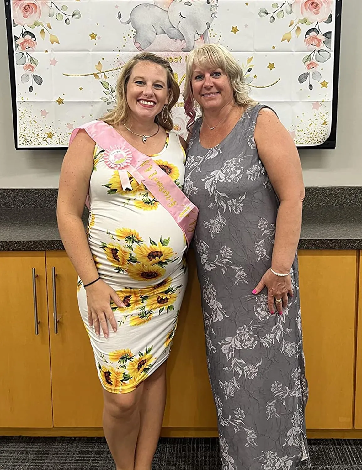 Peauty "B Shape Side Ruch Maternity Tank Dress/Bodycon Midi Dress for Everyday Wear Baby Shower