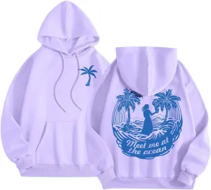 Pink Pom Puff Oversized Hoodie for Teen Girls Long Sleeve Y2K Graphic Hoodies with Pockets 2024 Fall Preppy Sweatshirt