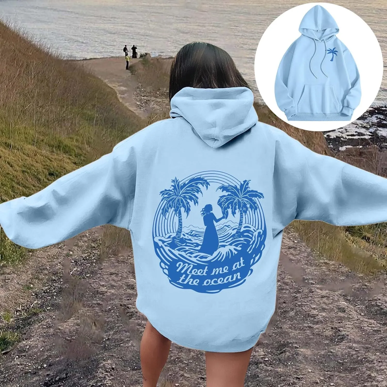 Pink Pom Puff Oversized Hoodie for Teen Girls Long Sleeve Y2K Graphic Hoodies with Pockets 2024 Fall Preppy Sweatshirt
