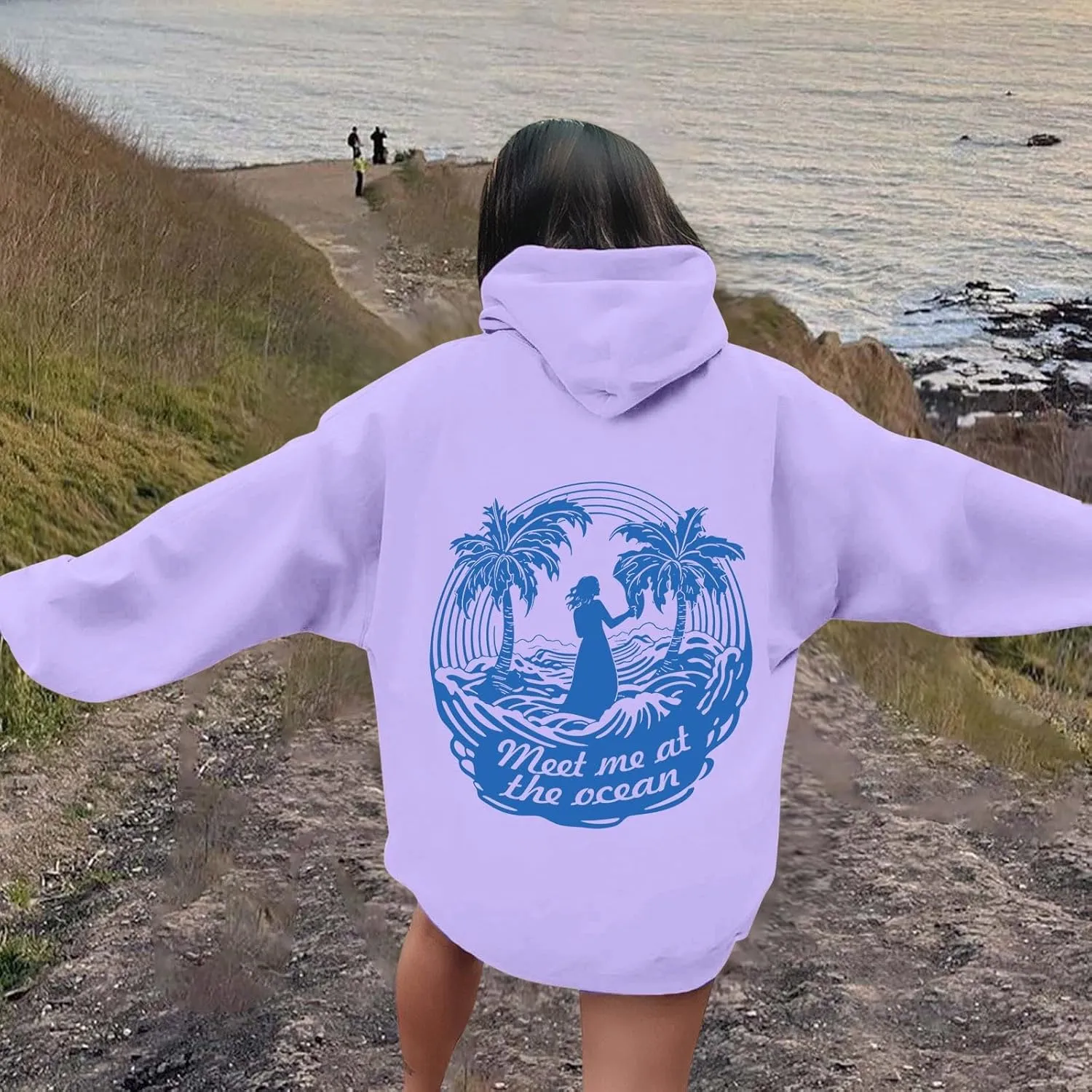 Pink Pom Puff Oversized Hoodie for Teen Girls Long Sleeve Y2K Graphic Hoodies with Pockets 2024 Fall Preppy Sweatshirt