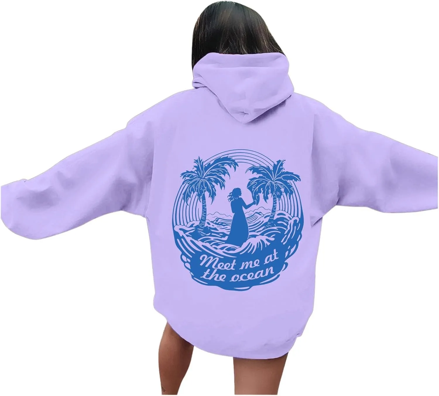 Pink Pom Puff Oversized Hoodie for Teen Girls Long Sleeve Y2K Graphic Hoodies with Pockets 2024 Fall Preppy Sweatshirt