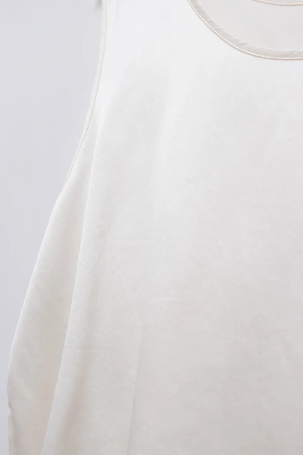 PURE SATIN SILK IVORY CROP VINTAGE TANK