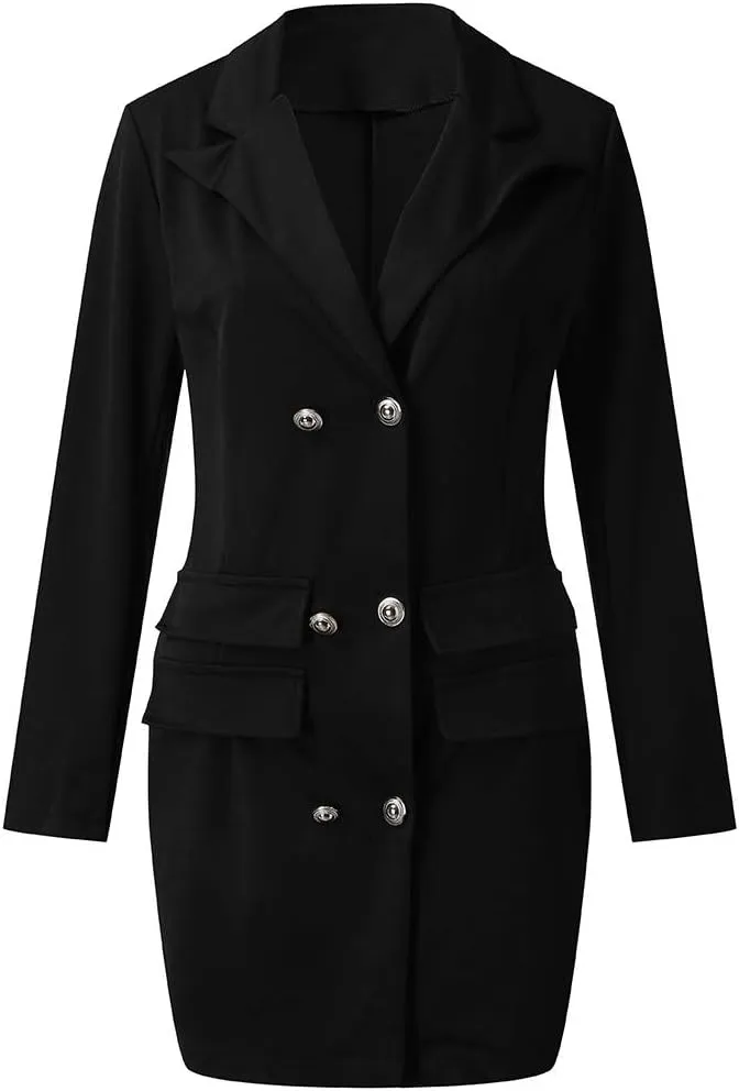 QWENTMTNTY Women's Wool Trench Coats Long Classic Winter Lapel Collar Belted Pea Coats Fashion Loose Wool Peacoat Jackets