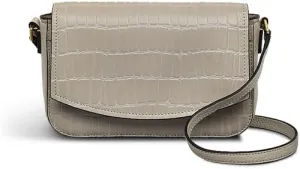 RADLEY London River Road Faux Crocodile Women's Mini Leather Flapover Phone Crossbody Bag, Pumice