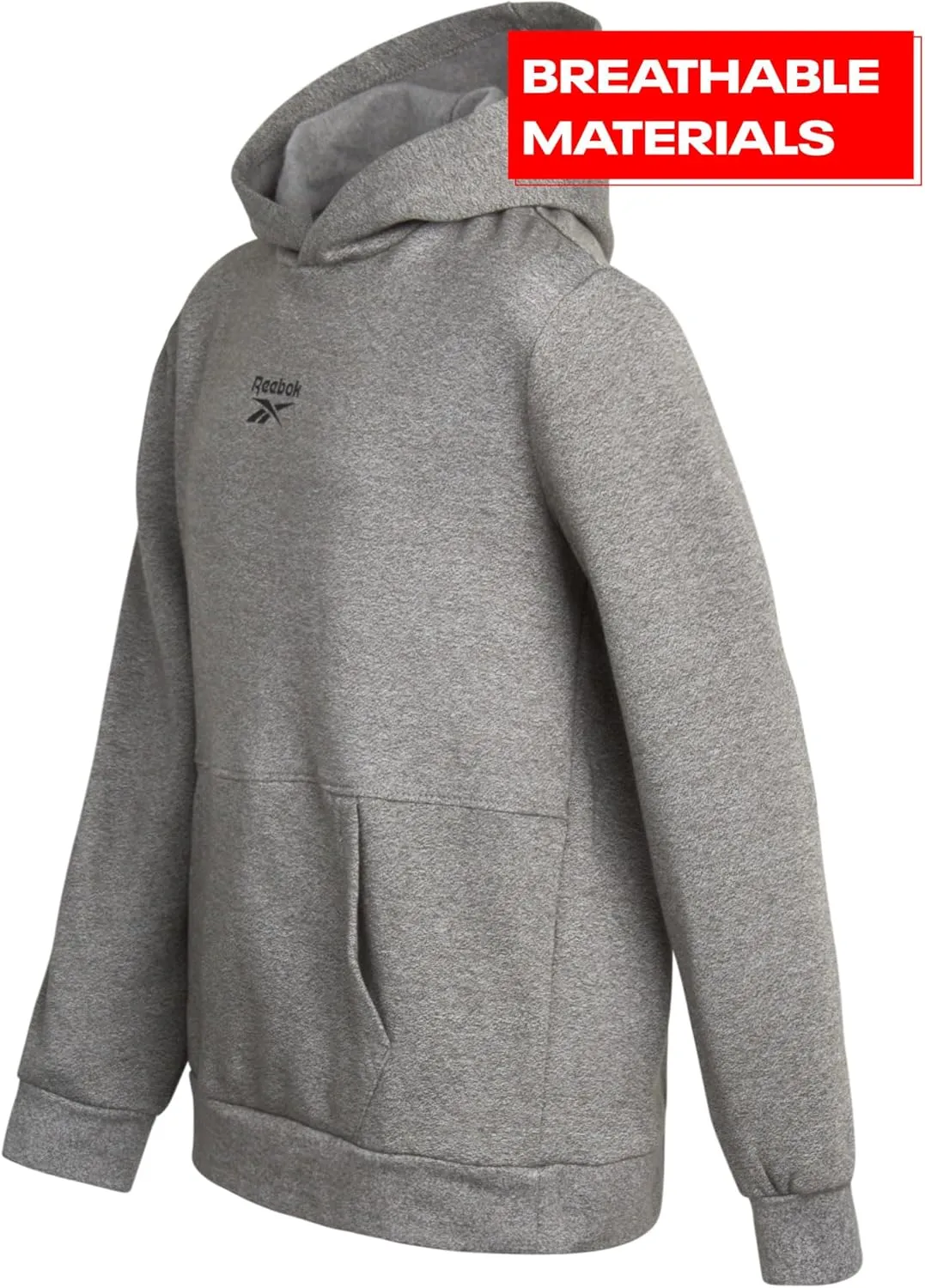 Reebok Boys' Sweatshirt - Fleece Pullover Fashion Hoodie Designs and Logos