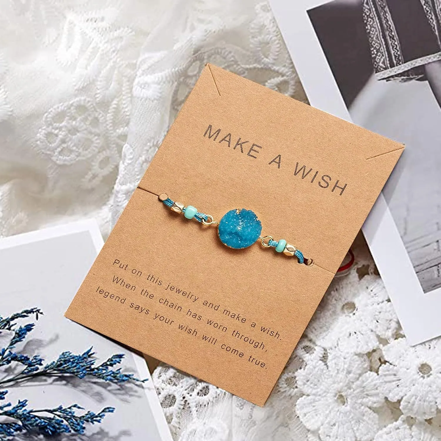 Resin 2pc Personalized Woven Bracelet Bracelet Hand Card Woven Jewelry Paper Bracelets for Men Android (Blue, One Size)