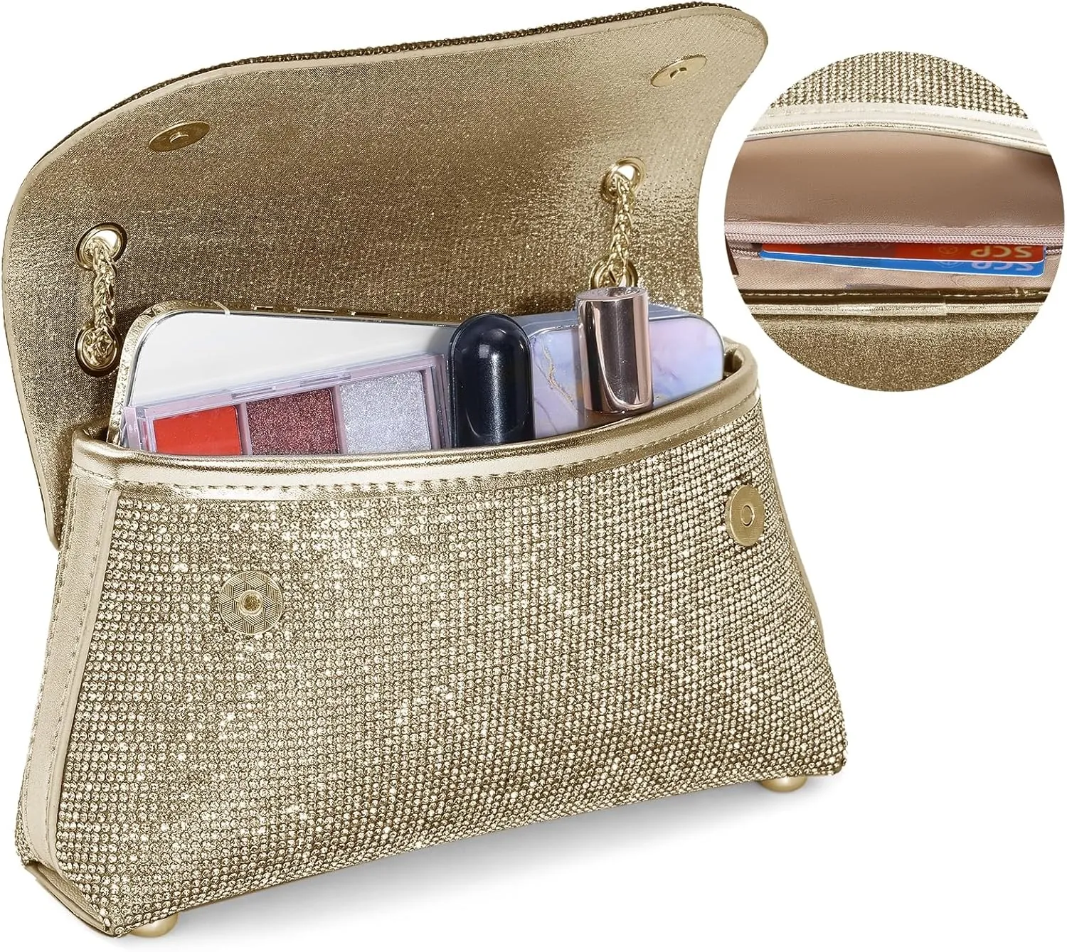 Rhinestone Purse for Women Evening Bag Sparkly Handbags Crossbody Bag Prom Clutch Purse for Wedding
