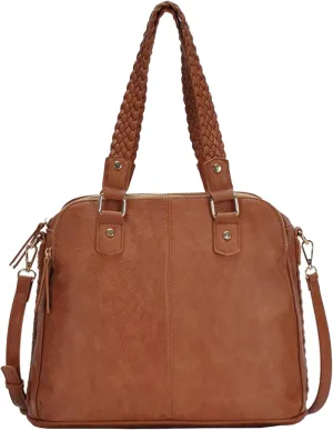 Roxanne Satchel | Vegan Leather Satchel for Women | Triple compartment Satchel with Detachable crossbody strap |