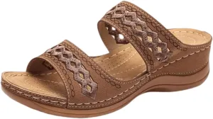 Sandals Women Dressy Summer Flat Island Cute Casual Beach Shoes Orthopedic Slippers Comfortable Orthotic Flip Flops