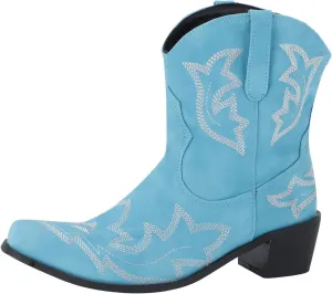 SBGMoSJ Women's Leather Ankle Boots Shoes Zipper Winter Booties Women Ankle Boots Black Ankle Cowboy Boots for Women Low Heel Black Booties for Women with Studs Fall Ankle Boots for Women Heel