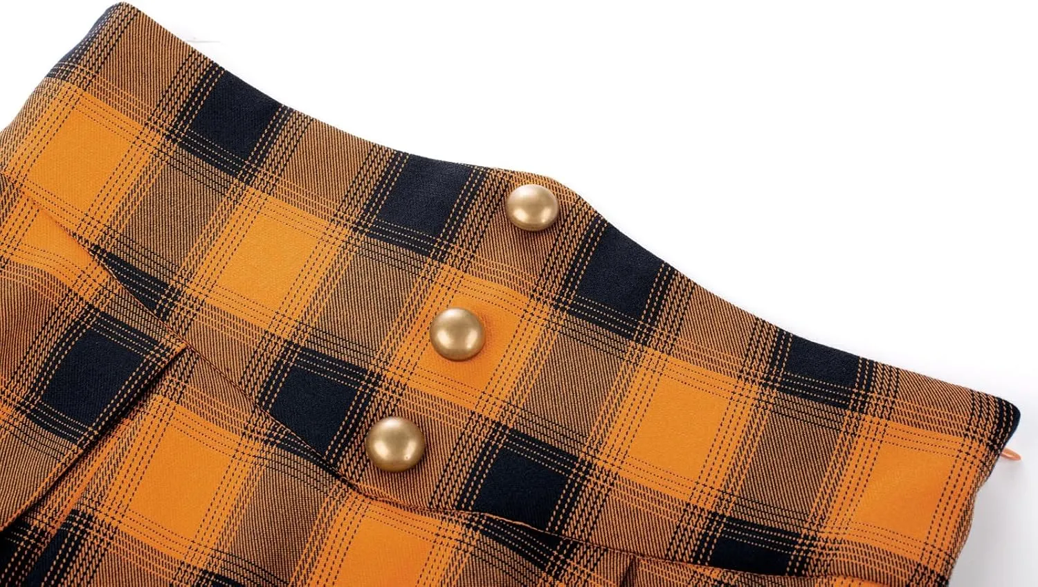 Scarlet Darkness Womens Plaid Skirt Elastic Waist A-Line Victorian Tartan Maxi Skirts