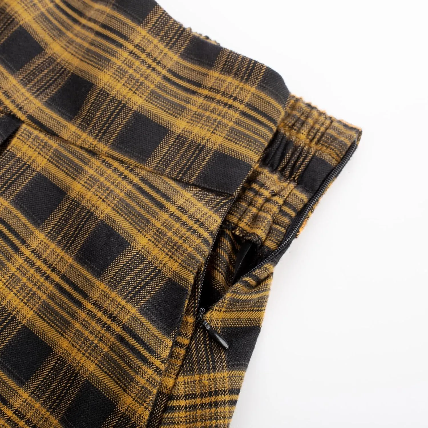 Scarlet Darkness Womens Plaid Skirt Elastic Waist A-Line Victorian Tartan Maxi Skirts