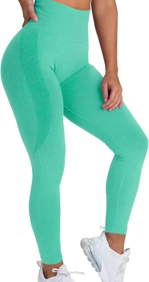 Seamless Leggings for Women Butt-Lifting Elastic High Waist Non See-Through Yoga Pants Tummy Control Gym Workout Tights