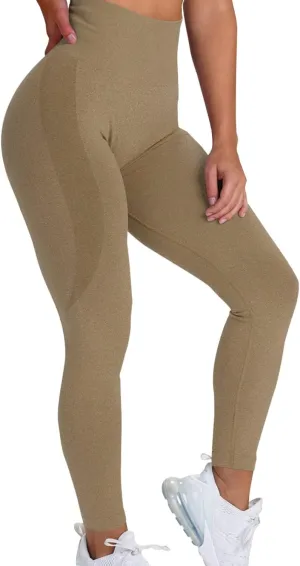 Seamless Leggings for Women Butt-Lifting Elastic High Waist Non See-Through Yoga Pants Tummy Control Gym Workout Tights