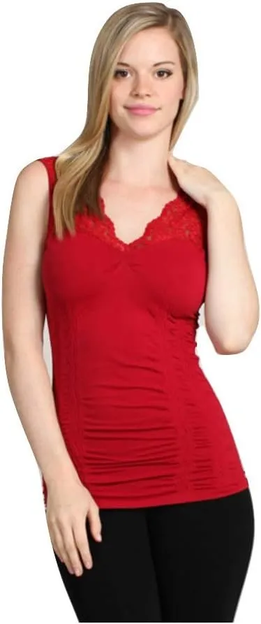 Sexy Women's Lace Seamless Camisole Corset Look. One Size