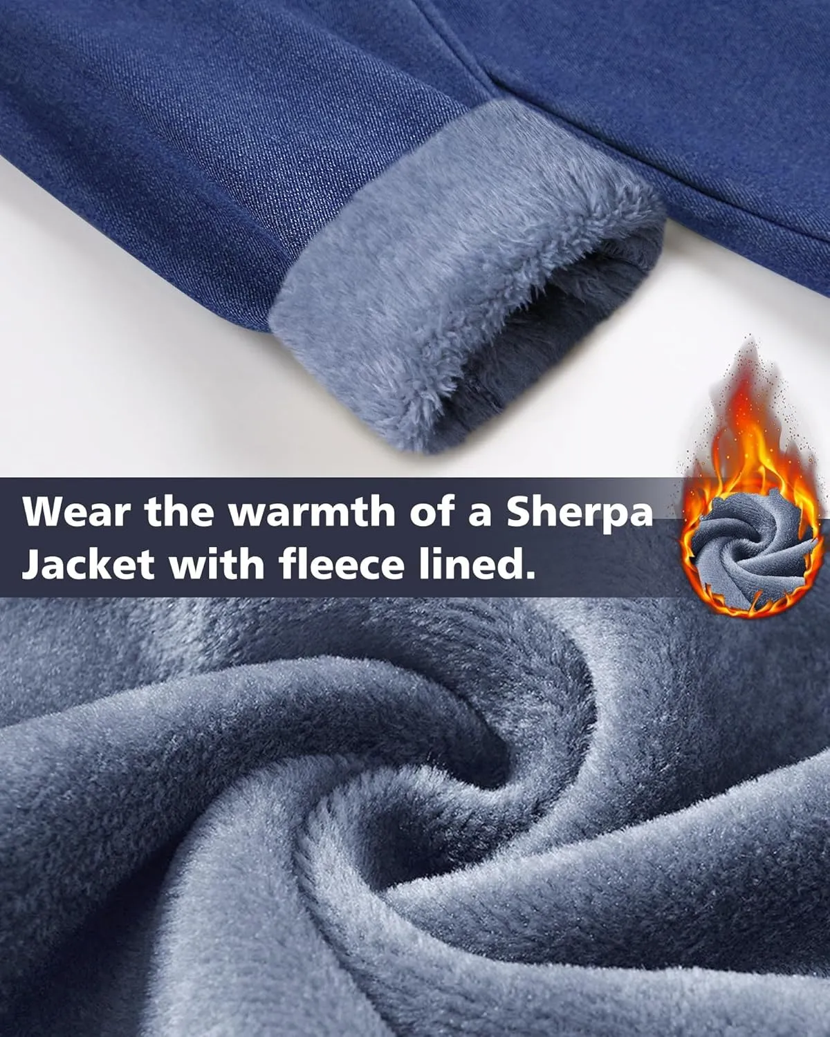 Sherpa Jacket Women Fleece Lined Denim Jacket Womens Jean Jacket Trendy Winter Coats
