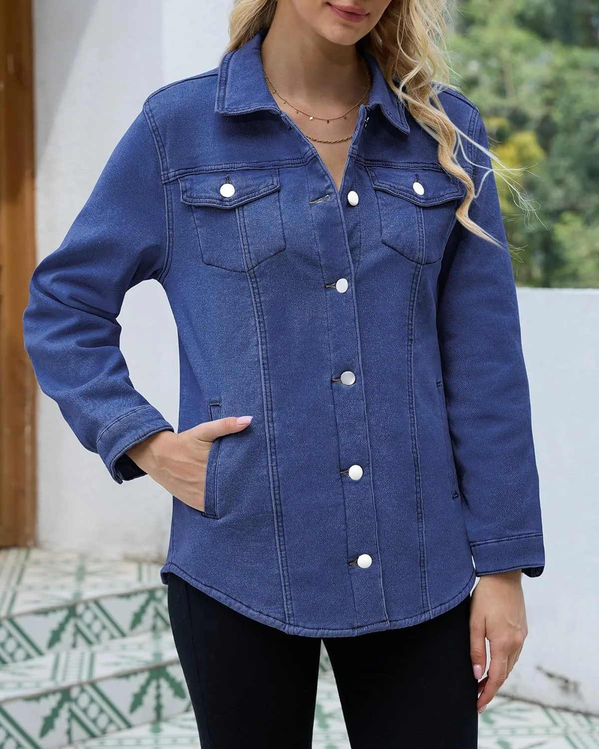 Sherpa Jacket Women Fleece Lined Denim Jacket Womens Jean Jacket Trendy Winter Coats