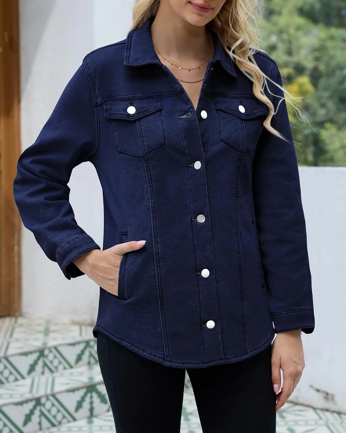 Sherpa Jacket Women Fleece Lined Denim Jacket Womens Jean Jacket Trendy Winter Coats