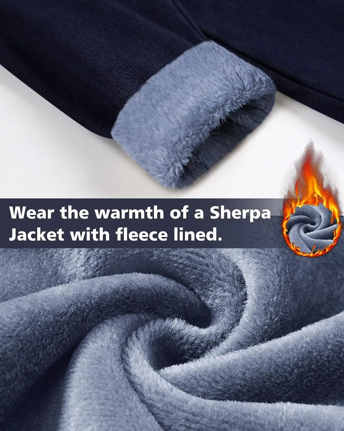 Sherpa Jacket Women Fleece Lined Denim Jacket Womens Jean Jacket Trendy Winter Coats
