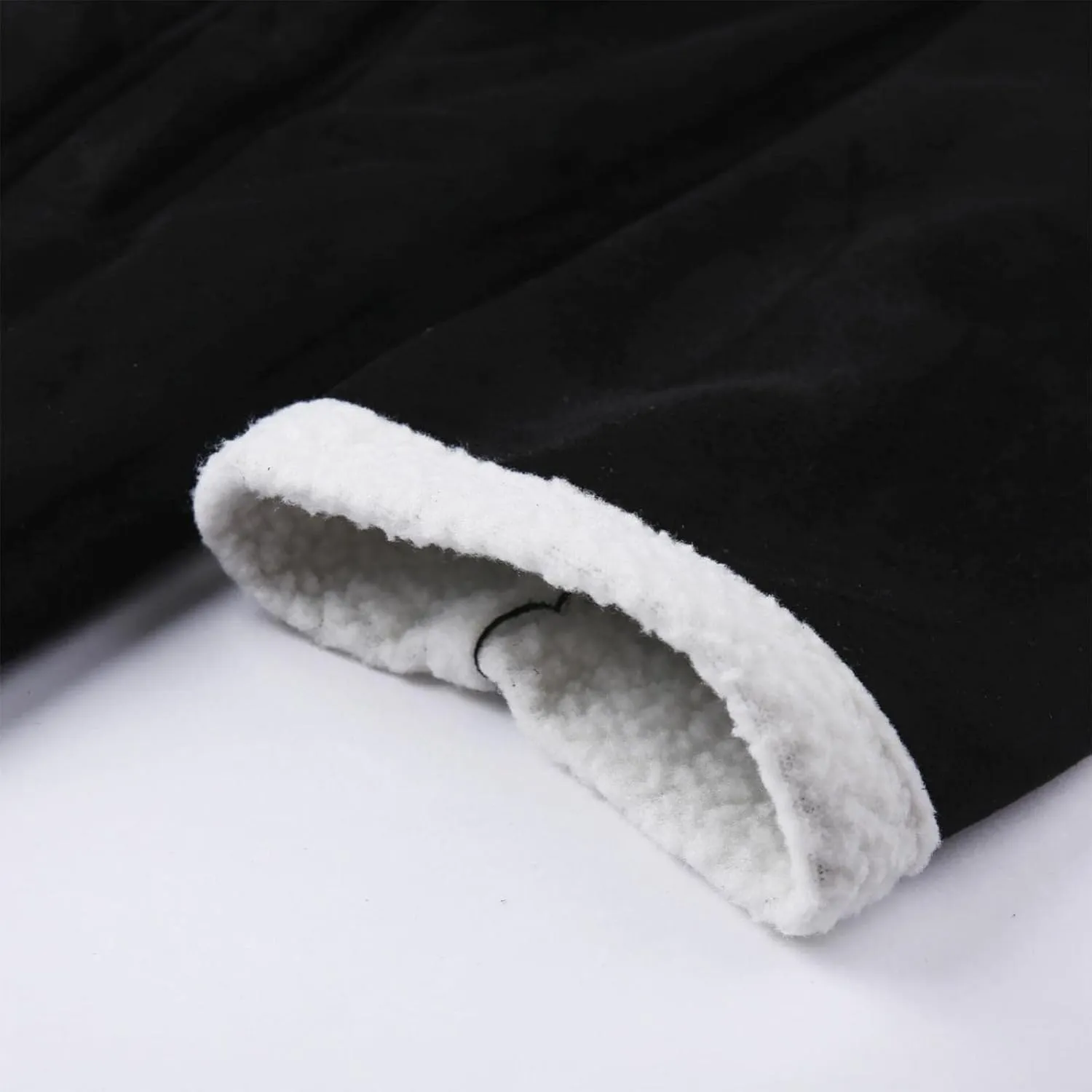 Sherpa Lined Jacket Men Sheepskin Fleece Coat Fur Collar Long Trench Coats Double Breasted Peacoat Warm Winter Overcoat